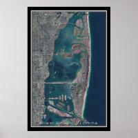 Miami Beach Florida Satellite Map