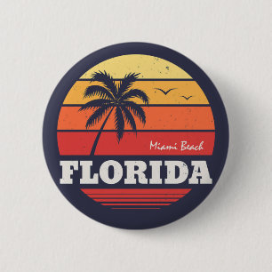 miami beach florida shirt 6 cm round badge