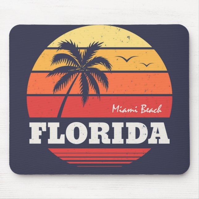 miami beach florida shirt mouse pad (Front)