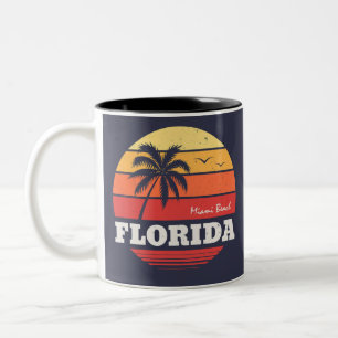 miami beach florida shirt Two-Tone coffee mug
