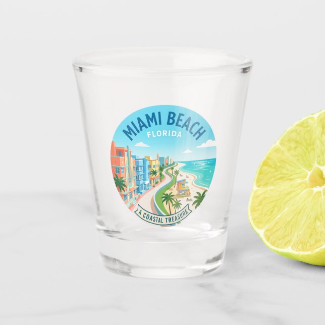 Miami Beach Florida Shot Glass (Front)