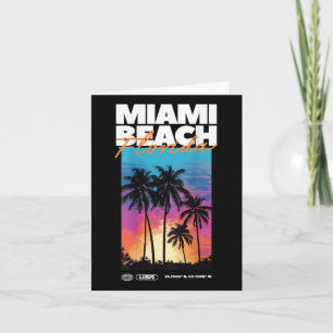 Miami Beach Florida Summer Palm Vacation Usa Card