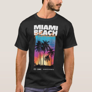 Miami Beach Florida Summer Palm Vacation Usa T-Shirt