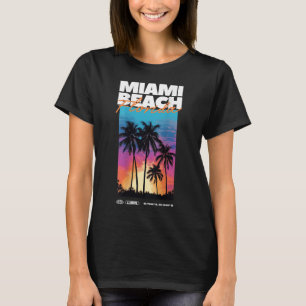 Miami Beach Florida Summer Palm Vacation Usa T-Shirt