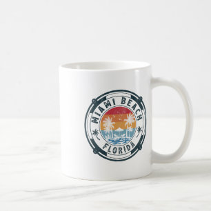 Miami Beach Florida Summer Vacation Vintage Sunset Coffee Mug