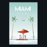 Miami  beach florida travel poster<br><div class="desc">Miami  beach florida travel poster</div>