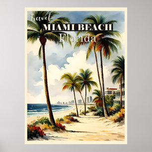Miami Beach, Florida travel poster