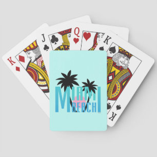 Miami-Beach-Florida-Typography Playing Cards