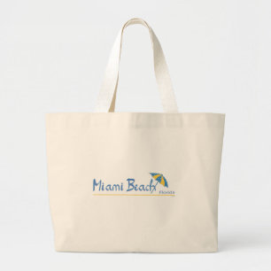 Miami Beach, Florida Umbrella Cool Large Tote Bag
