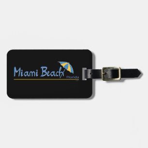 Miami Beach, Florida Umbrella Cool Luggage Tag