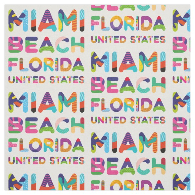 Miami Beach Florida United States Fabric (Swatch)