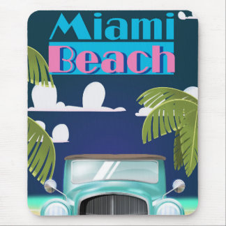 Miami Beach, Florida USA vintage travel poster Mouse Pad