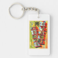 Miami Beach Florida Vintage Large Letter Postcard