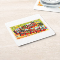 Miami Beach Florida Vintage Large Letter Postcard