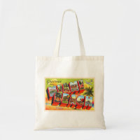 Miami Beach Florida Vintage Large Letter Postcard