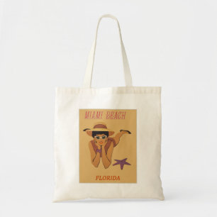 Miami Beach, Florida Vintage Travel Poster Tote Bag