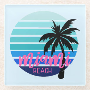 Miami Beach Glass Coaster