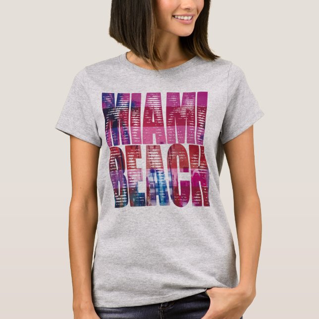 miami beach grey T-Shirt (Front)