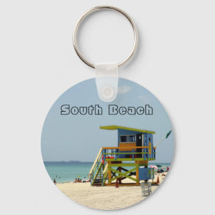 Miami Beach Lifeguard Shack Key Ring