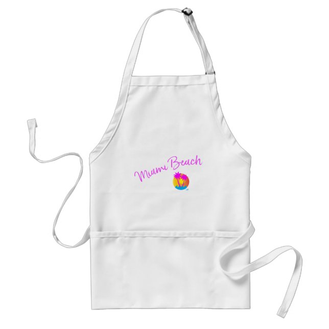 Miami-Beach-logo-sun-palms-pink Standard Apron (Front)