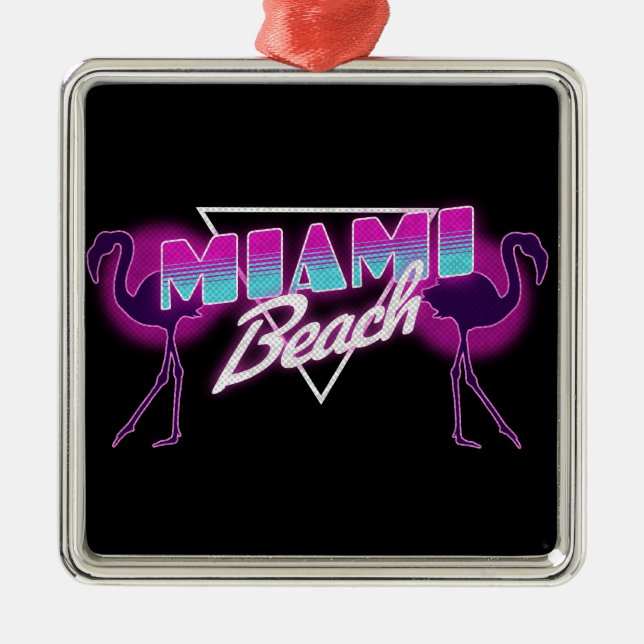 Miami beach metal ornament (Front)