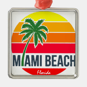 Miami Beach Metal Tree Decoration