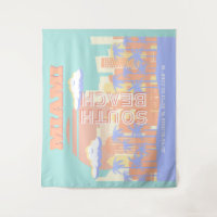 Miami Beach, Miami Travel Art, Preppy Room, Pastel