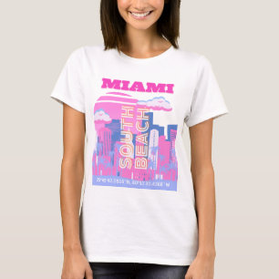 Miami Beach, Miami Travel Art, Preppy T-Shirt