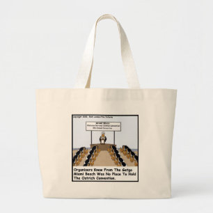 Miami Beach Ostrich Convention Funny Gifts & Tees Large Tote Bag