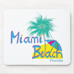 Miami Beach Palm and Sun Mouse Pad