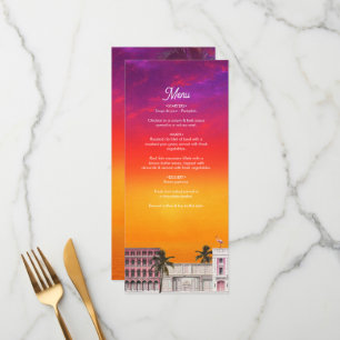 Miami Beach Rainbow Row Charleston Palm Wedding Menu