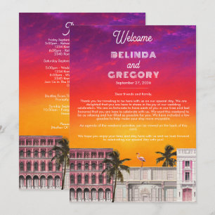 Miami Beach Rainbow Row Wedding Itinerary Program