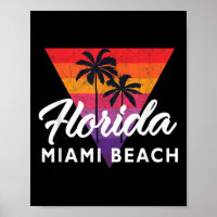 Miami Beach Retro Miami Vintage Triangle 70s 80s T
