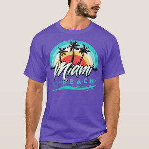 Miami Beach Retro Vintage Tropical Design TShirt