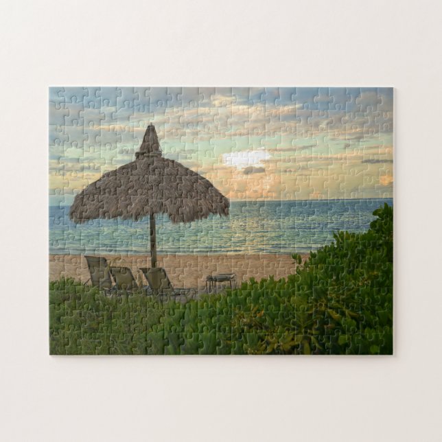 Miami Beach Sunset. Jigsaw Puzzle (Horizontal)
