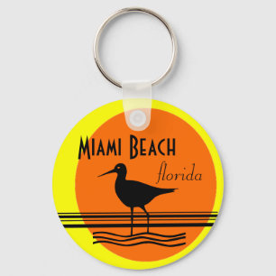 Miami Beach Sunset Souvenir Key Ring
