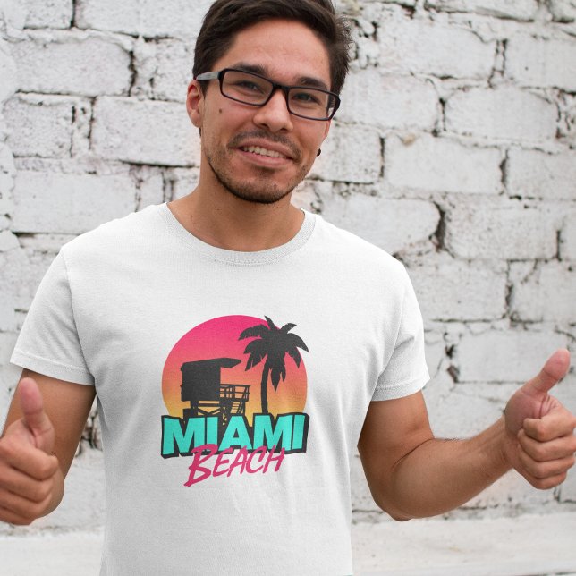 Miami Beach Travel Vintage  T-Shirt (Miami Beach Travel Vintage T-Shirt)