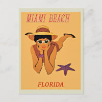 Miami Beach vintage travel poster