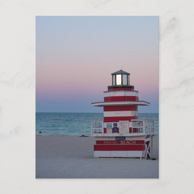 Miami Beach Watch Tower postcard (Front)