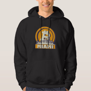 Miami Bitcoin Maximalist  Bitcoin Miami Skyline Hoodie
