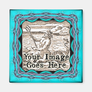 Miami Blue Fantasy Frame Template Magnet