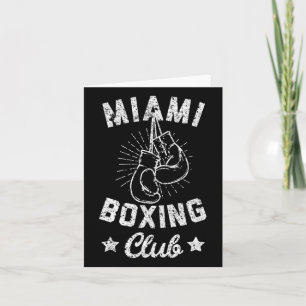 Miami Boxing Club - Vintage Boxer Gloves Card