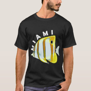 Miami Butterfly Fish Tropical Coral Marine Animal T-Shirt