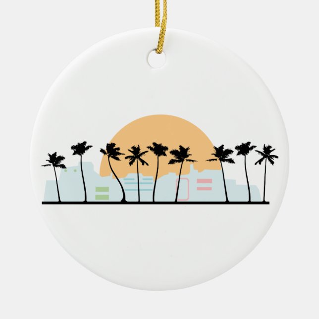 Miami Ceramic Ornament (Front)