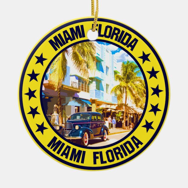 Miami                                              ceramic ornament (Front)