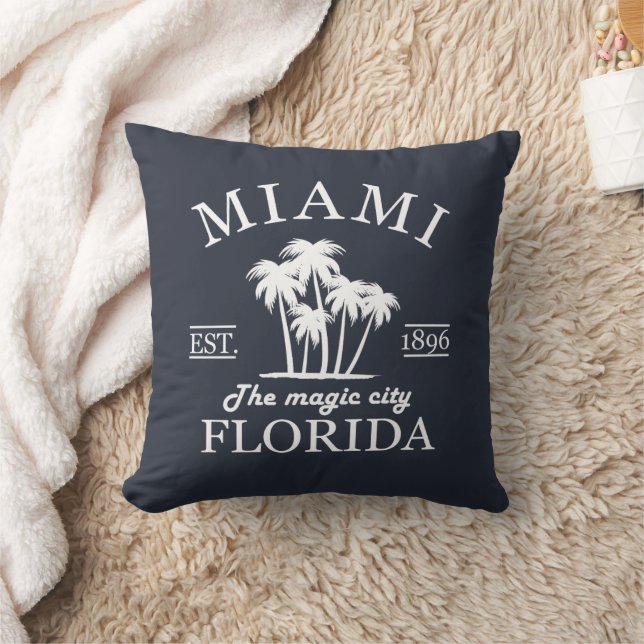 Miami City beach of Florida Cushion (Blanket)