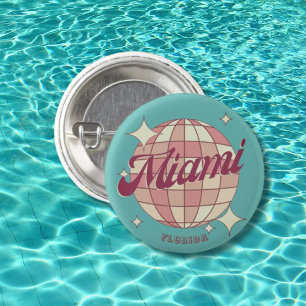 Miami City Florida holiday travel souvenir 3 Cm Round Badge
