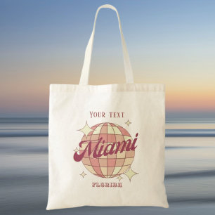 Miami City Florida Retro Vintage beach Tote Bag