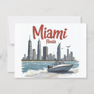 Miami City Florida skyline Postcard