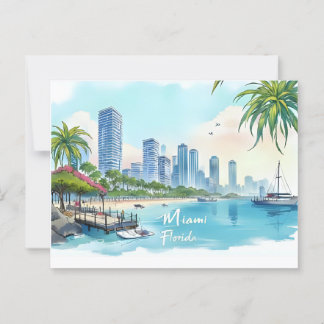 Miami City Florida skyline Postcard